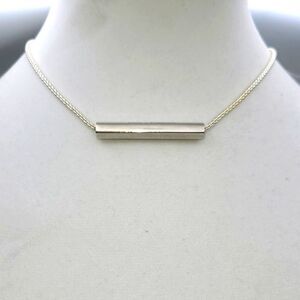 Origami Owl hex tube bar necklace,  rhinestone, love>distance